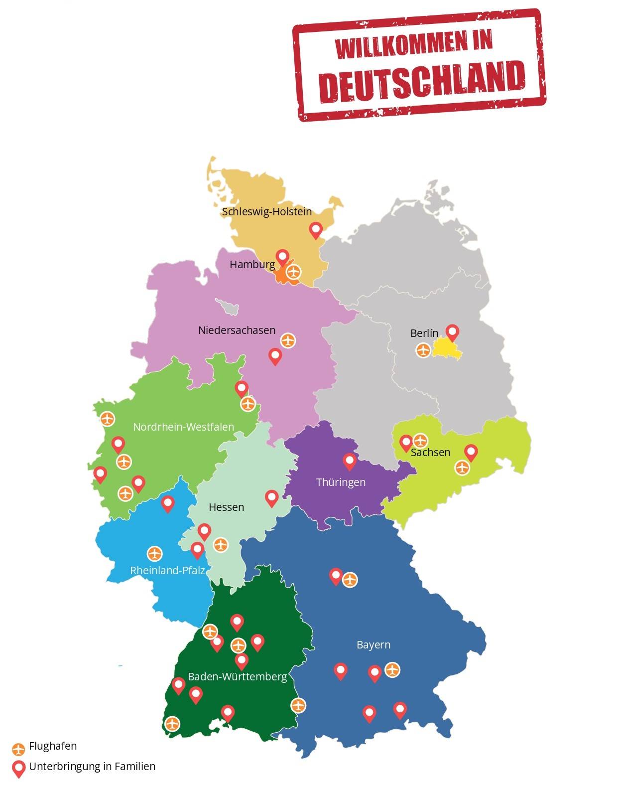 UK destinations map